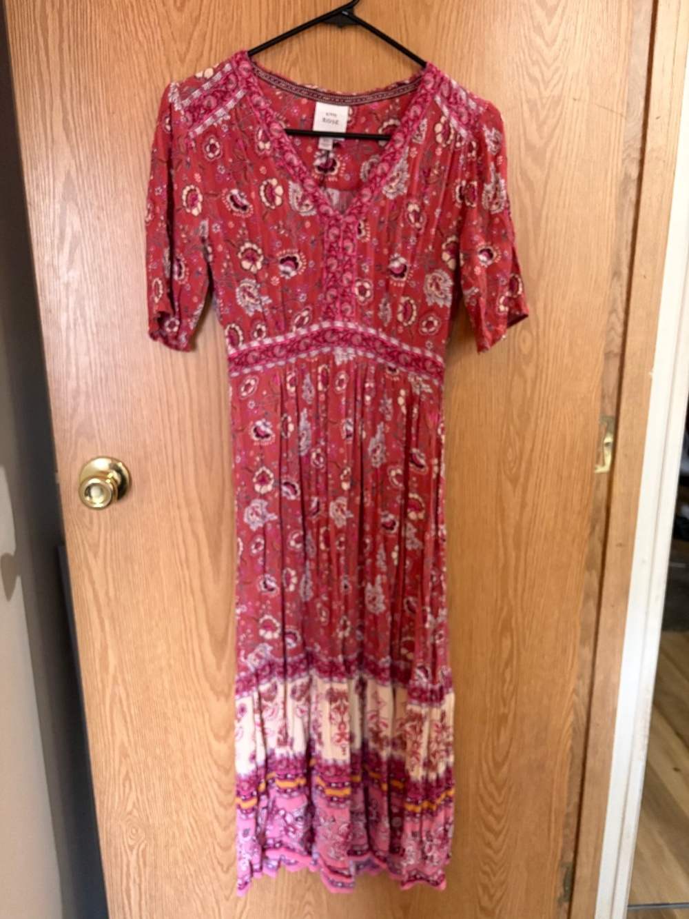 XS Boho Floral Maxi Dress